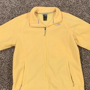 Women's Fleece North Face Jacket Size XL Yellow